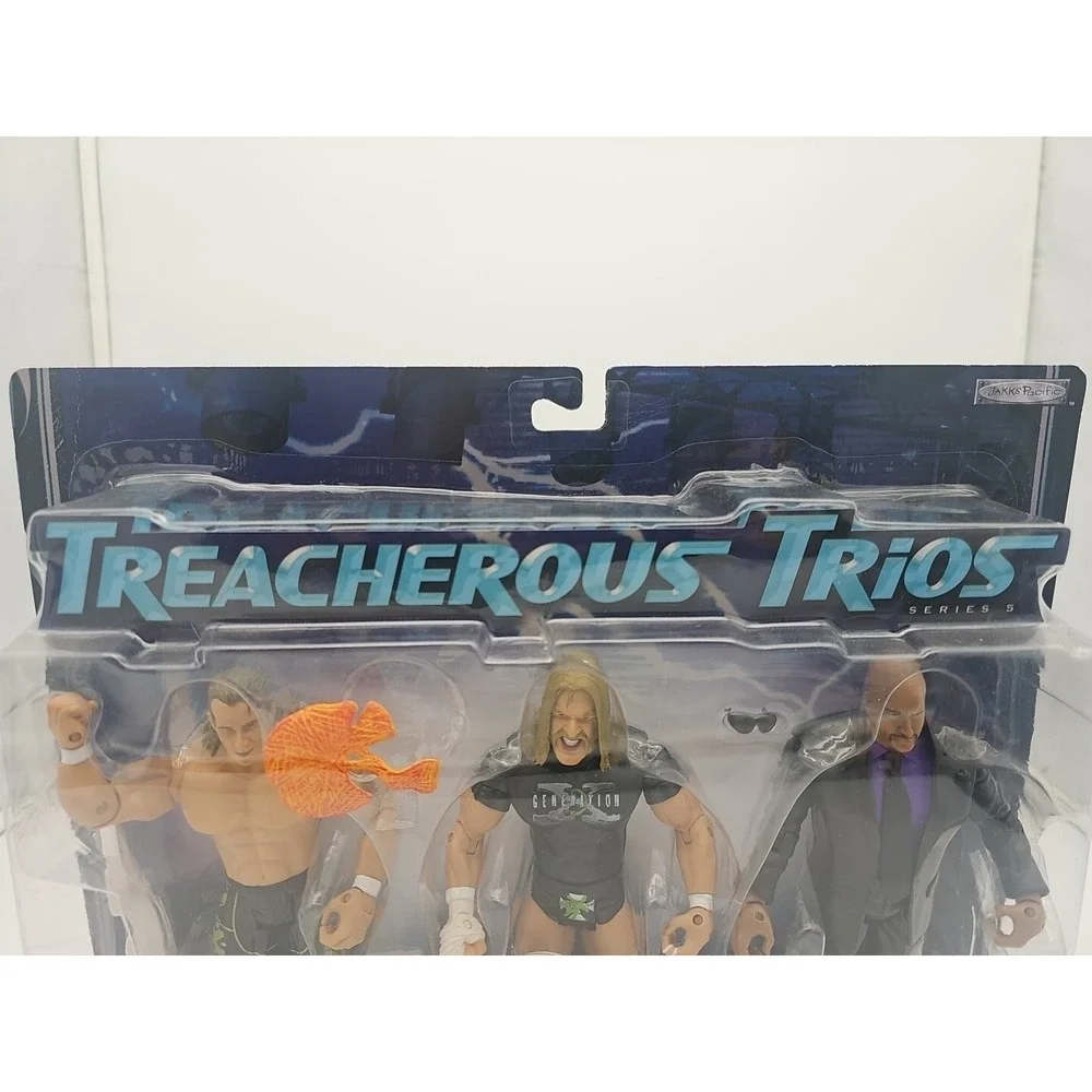 WWE Treacherous Trios Shawn Michaels Triple H Jonathan Coachman Figures Jakks 06